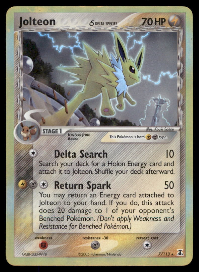 Jolteon 7/113 Holo Delta Species Pokemon Card (1 of 2)