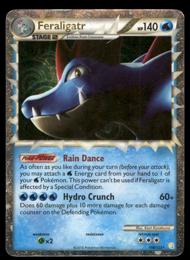 Feraligatr 108/123 HeartGold & SoulSilver Pokemon Card Holo (1 of 2)