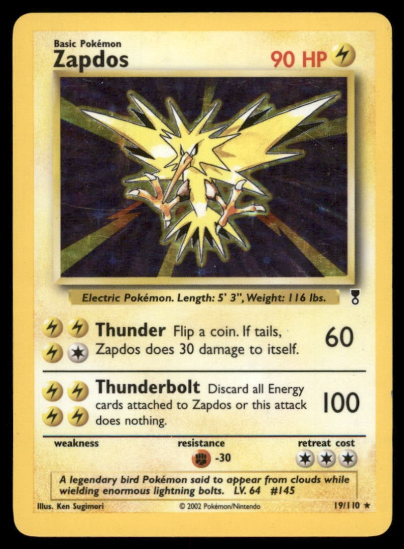 Zapdos 19/110 Holo Legendary Collection Pokemon Card (1 of 2)