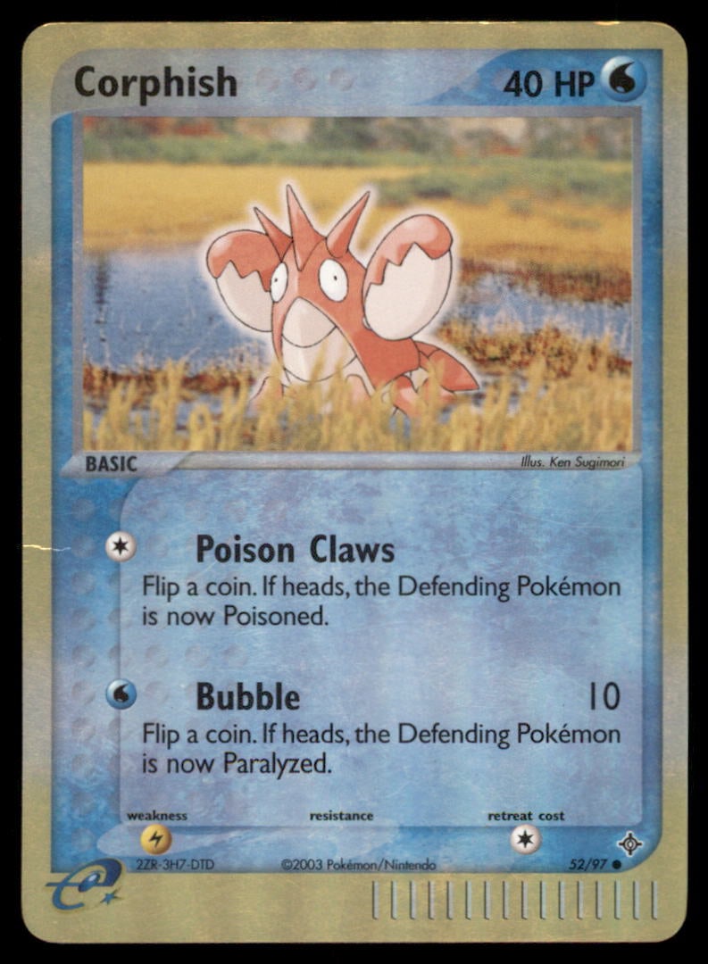 Corphish 52/97 Dragon Pokemon Card Reverse Holo: We offer combined shipping on multiple items. Buyers may also arrange their own shipping. LiveShipping is a separate and independent option for shipping that is NOT a part of the auction house or thei