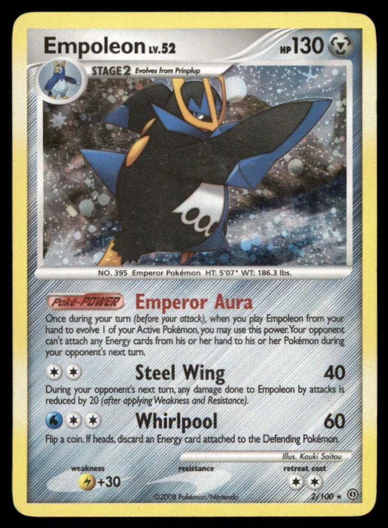 Empoleon 2/100 Holo Stormfront Pokemon Card: We offer combined shipping on multiple items. Buyers may also arrange their own shipping. LiveShipping is a separate and independent option for shipping that is NOT a part of the auction house or thei