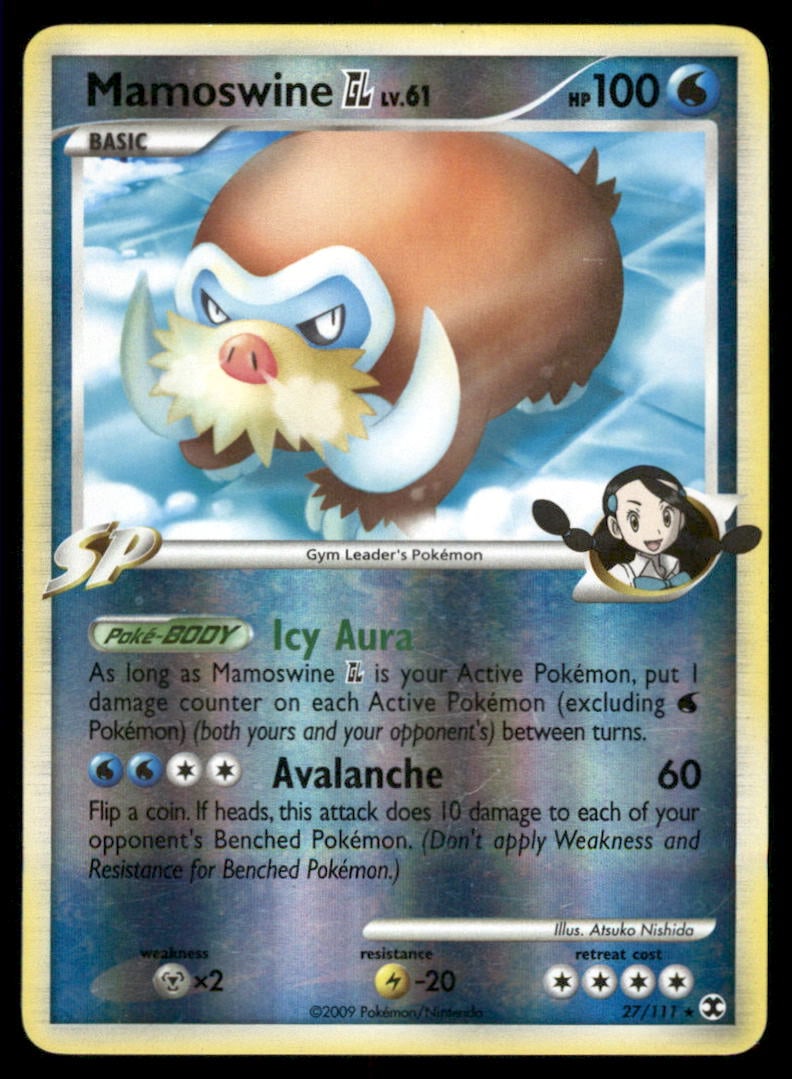Mamoswine GL 27/111 Rising Rivals Pokemon Card Reverse Holo (1 of 2)