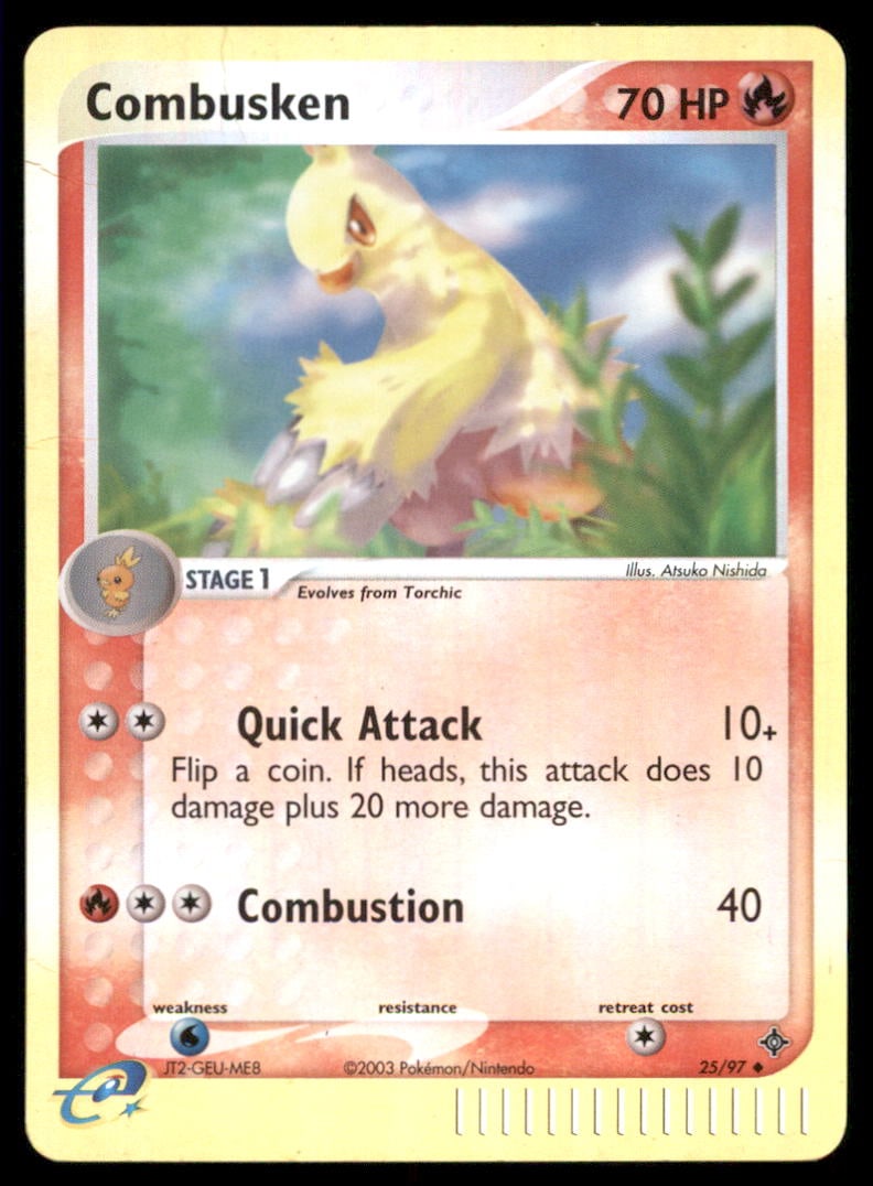 Combusken 25/97 Dragon Pokemon Card Reverse Holo (1 of 2)