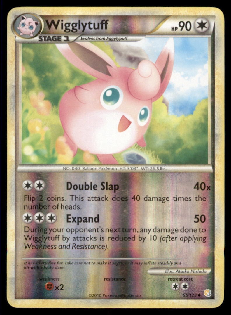 Wigglytuff 56/123 HeartGold & SoulSilver Pokemon Card Reverse Holo: We offer combined shipping on multiple items. Buyers may also arrange their own shipping. LiveShipping is a separate and independent option for shipping that is NOT a part of the auction house or thei