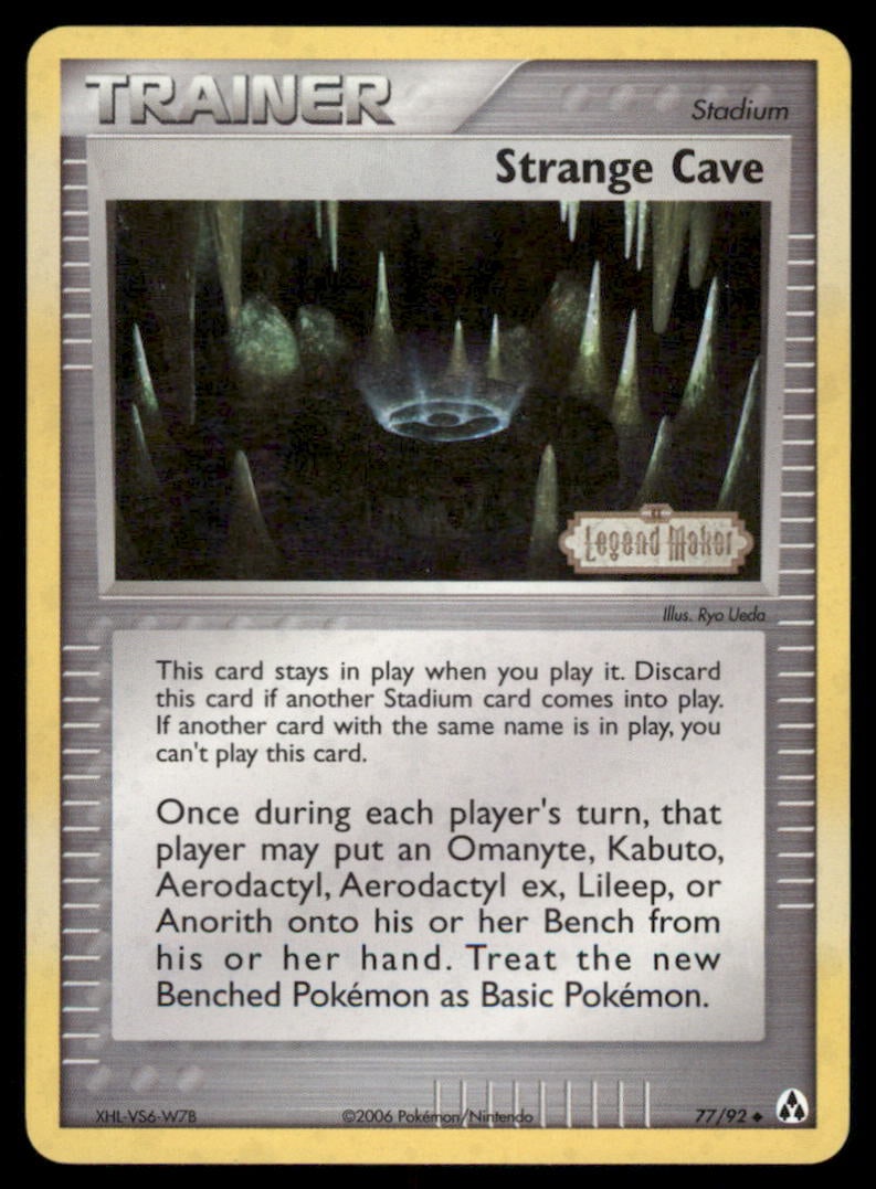 Strange Cave 77/92 Legend Maker Pokemon Card Reverse Holo: We offer combined shipping on multiple items. Buyers may also arrange their own shipping. LiveShipping is a separate and independent option for shipping that is NOT a part of the auction house or thei