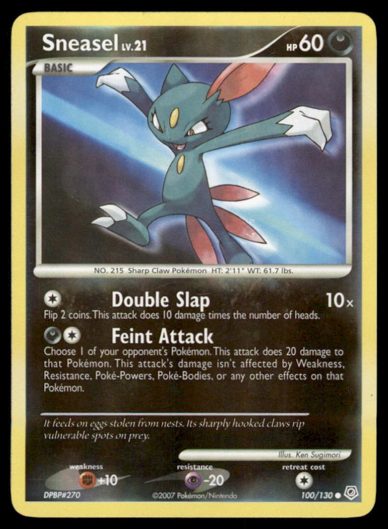 Sneasel 100/130 Diamond & Pearl Pokemon Card Reverse Holo: We offer combined shipping on multiple items. Buyers may also arrange their own shipping. LiveShipping is a separate and independent option for shipping that is NOT a part of the auction house or thei