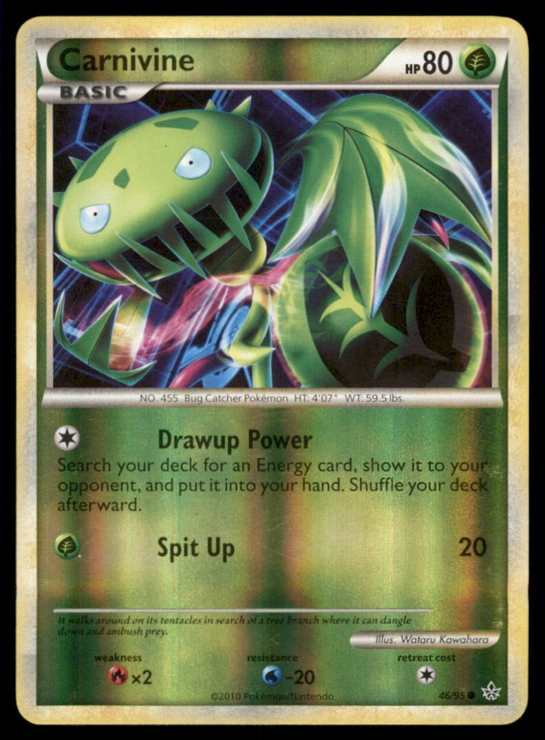 Carnivine 46/95 HGSS Unleashed Pokemon Card Reverse Holo: We offer combined shipping on multiple items. Buyers may also arrange their own shipping. LiveShipping is a separate and independent option for shipping that is NOT a part of the auction house or thei