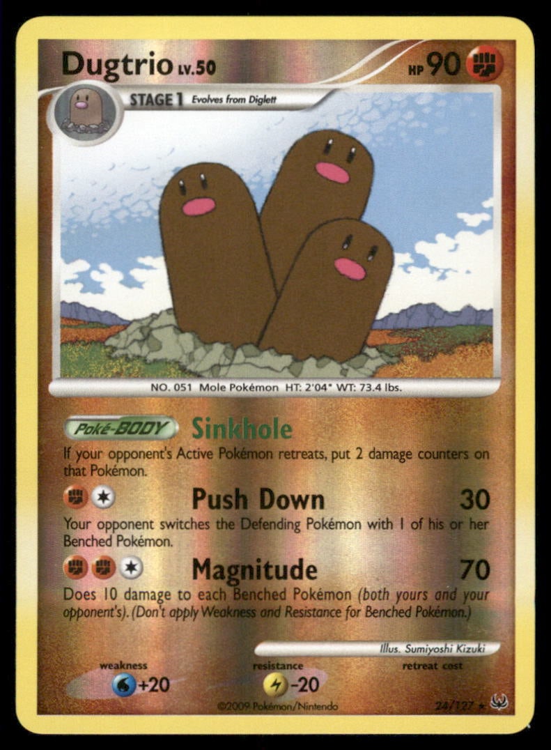 Dugtrio 24/127 Platinum Pokemon Card Reverse Holo: We offer combined shipping on multiple items. Buyers may also arrange their own shipping. LiveShipping is a separate and independent option for shipping that is NOT a part of the auction house or thei
