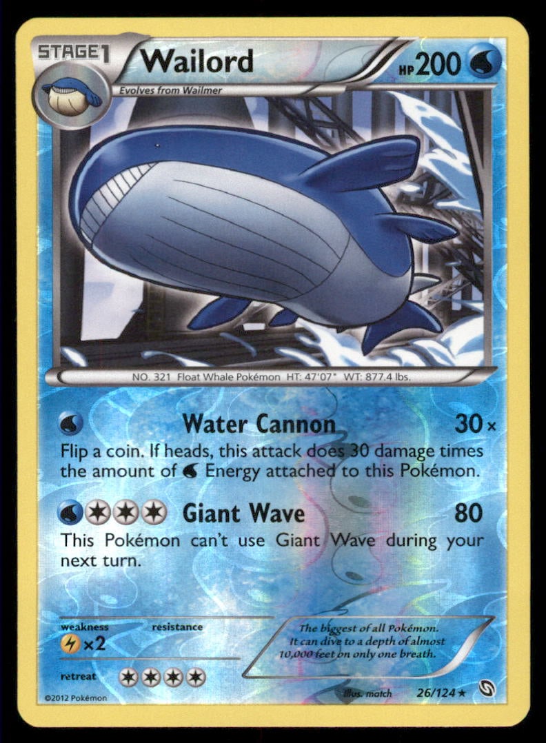 Wailord 26/124 Dragons Exalted Pokemon Card Reverse Holo: We offer combined shipping on multiple items. Buyers may also arrange their own shipping. LiveShipping is a separate and independent option for shipping that is NOT a part of the auction house or thei