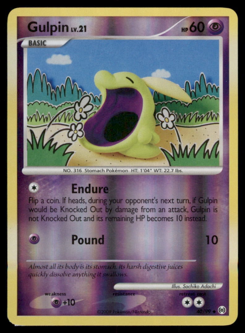Gulpin 40/99 Arceus Pokemon Card Reverse Holo: We offer combined shipping on multiple items. Buyers may also arrange their own shipping. LiveShipping is a separate and independent option for shipping that is NOT a part of the auction house or thei