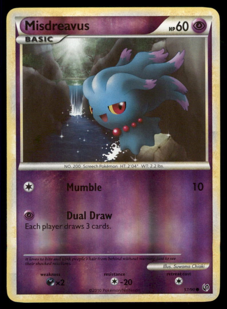 Misdreavus 57/90 HGSS Undaunted Pokemon Card Reverse Holo: We offer combined shipping on multiple items. Buyers may also arrange their own shipping. LiveShipping is a separate and independent option for shipping that is NOT a part of the auction house or thei