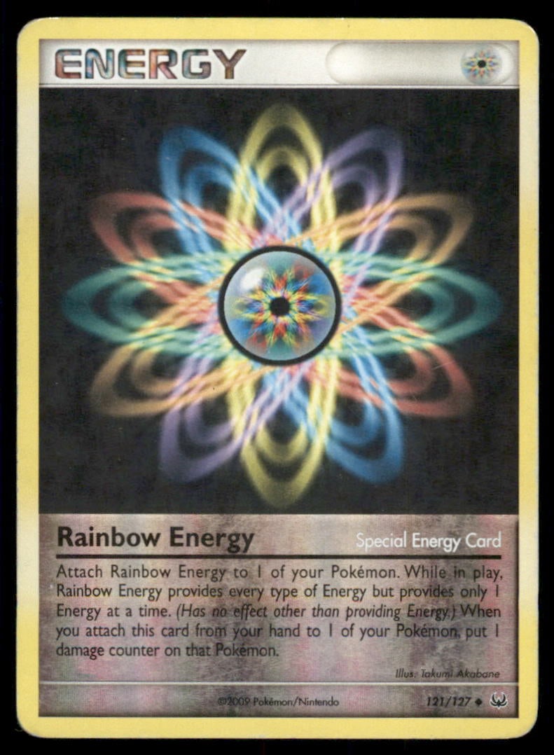 Rainbow Energy 121/127 Platinum Pokemon Card Reverse Holo: We offer combined shipping on multiple items. Buyers may also arrange their own shipping. LiveShipping is a separate and independent option for shipping that is NOT a part of the auction house or thei