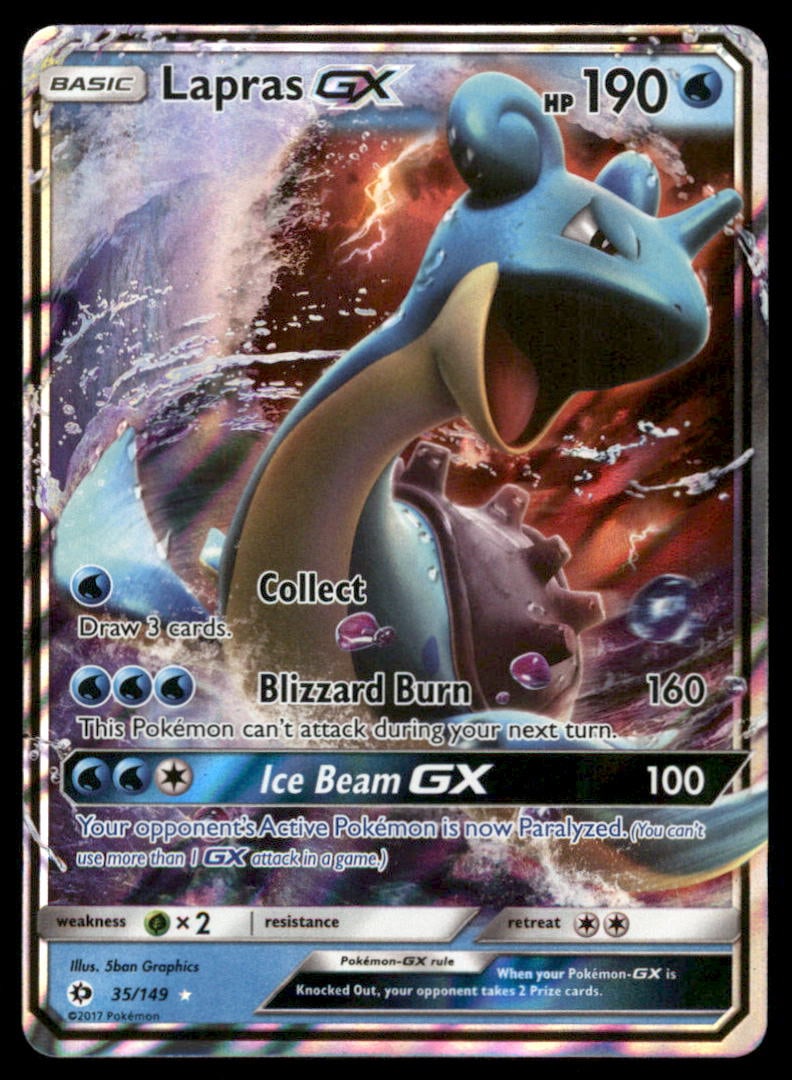 Lapras GX 35/149 Holo SM Base Set Pokemon Card: We offer combined shipping on multiple items. Buyers may also arrange their own shipping. LiveShipping is a separate and independent option for shipping that is NOT a part of the auction house or thei