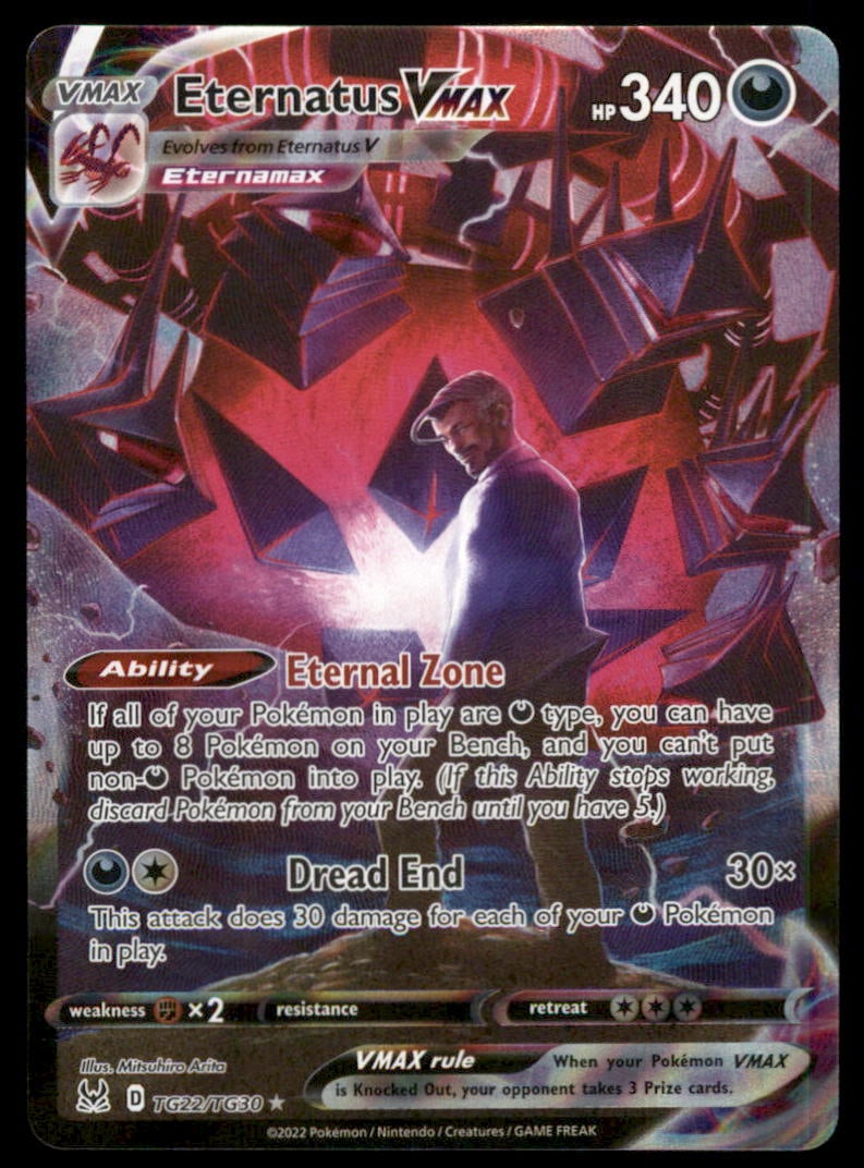 Eternatus VMAX TG22/TG30 Holo Lost Origin Trainer Gallery Pokemon Card (1 of 2)