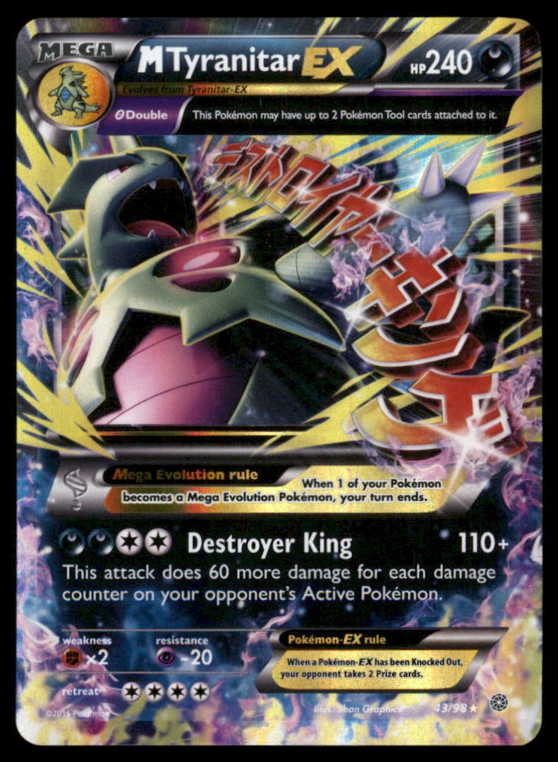 M Tyranitar EX 43/98 Holo Ancient Origins Pokemon Card: We offer combined shipping on multiple items. Buyers may also arrange their own shipping. LiveShipping is a separate and independent option for shipping that is NOT a part of the auction house or thei