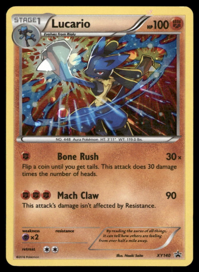 Lucario XY140 Holo XY Promo Pokemon Card: We offer combined shipping on multiple items. Buyers may also arrange their own shipping. LiveShipping is a separate and independent option for shipping that is NOT a part of the auction house or thei