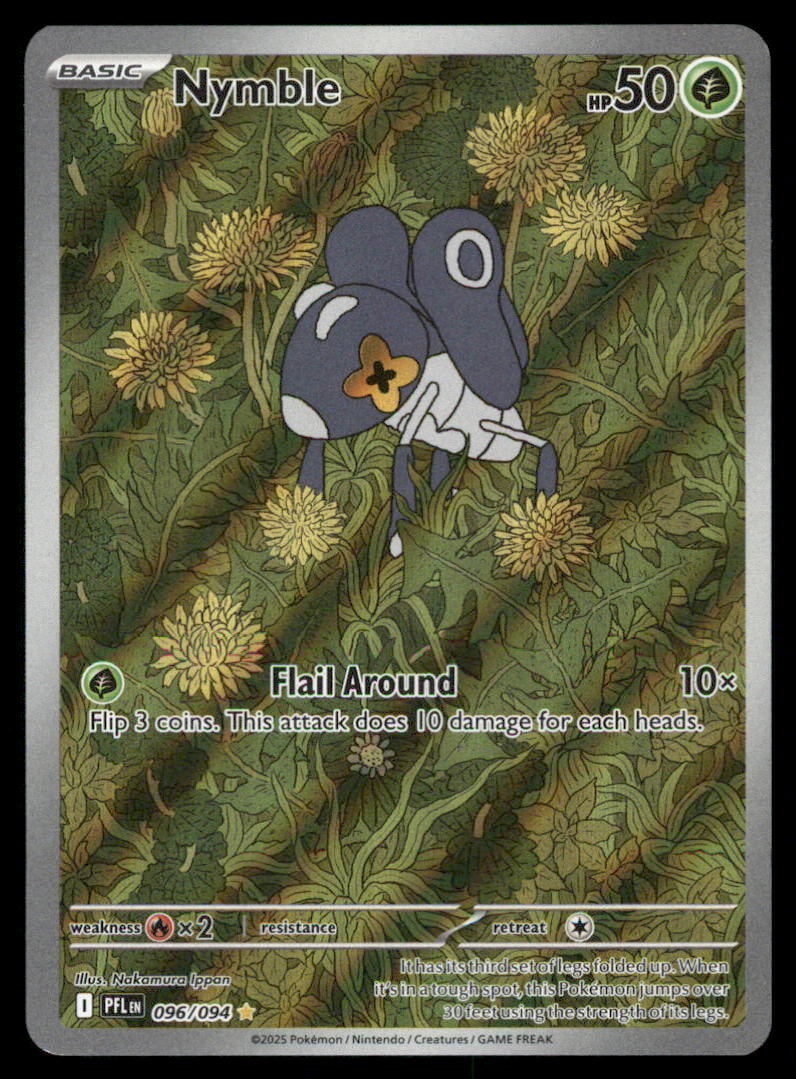 Nymble 096/094 Phantasmal Flames Pokemon Card Holo: We offer combined shipping on multiple items. Buyers may also arrange their own shipping. LiveShipping is a separate and independent option for shipping that is NOT a part of the auction house or thei