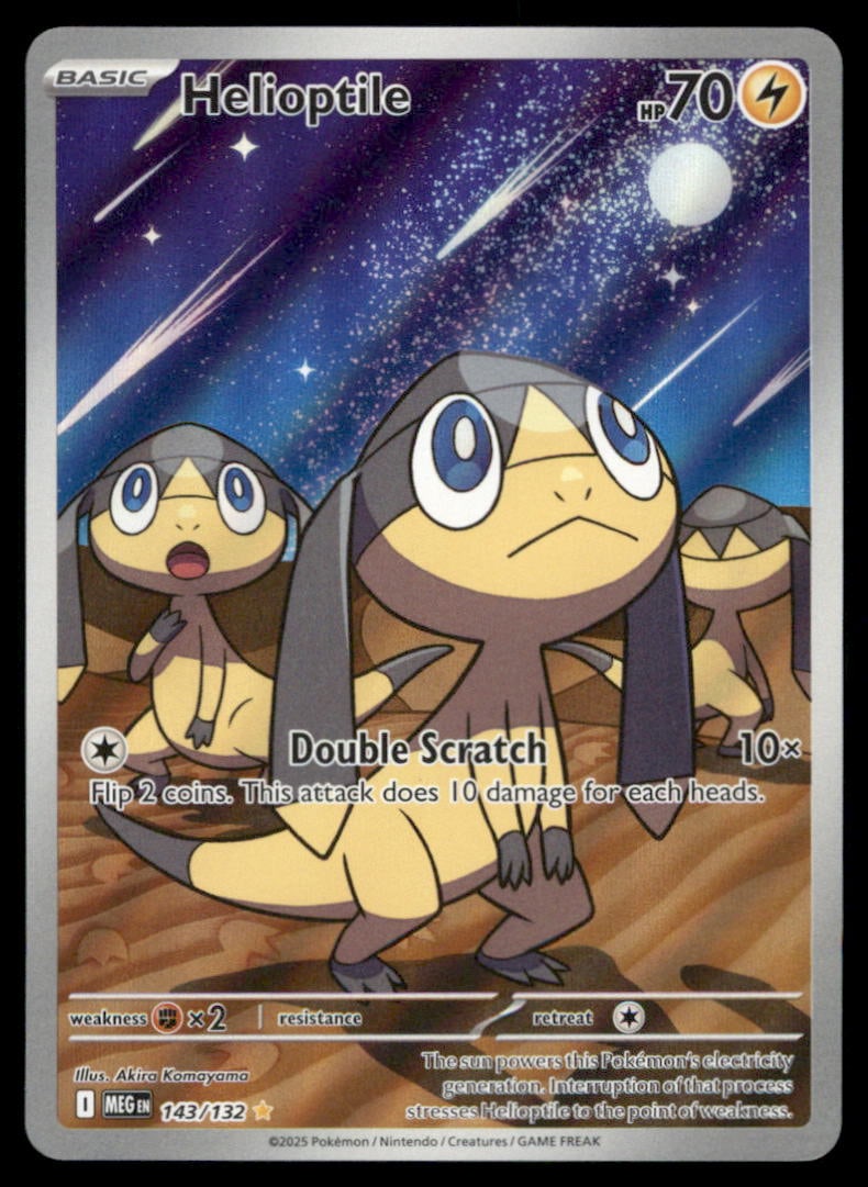 Helioptile 143/132 Mega Evolution Pokemon Card Holo: We offer combined shipping on multiple items. Buyers may also arrange their own shipping. LiveShipping is a separate and independent option for shipping that is NOT a part of the auction house or thei