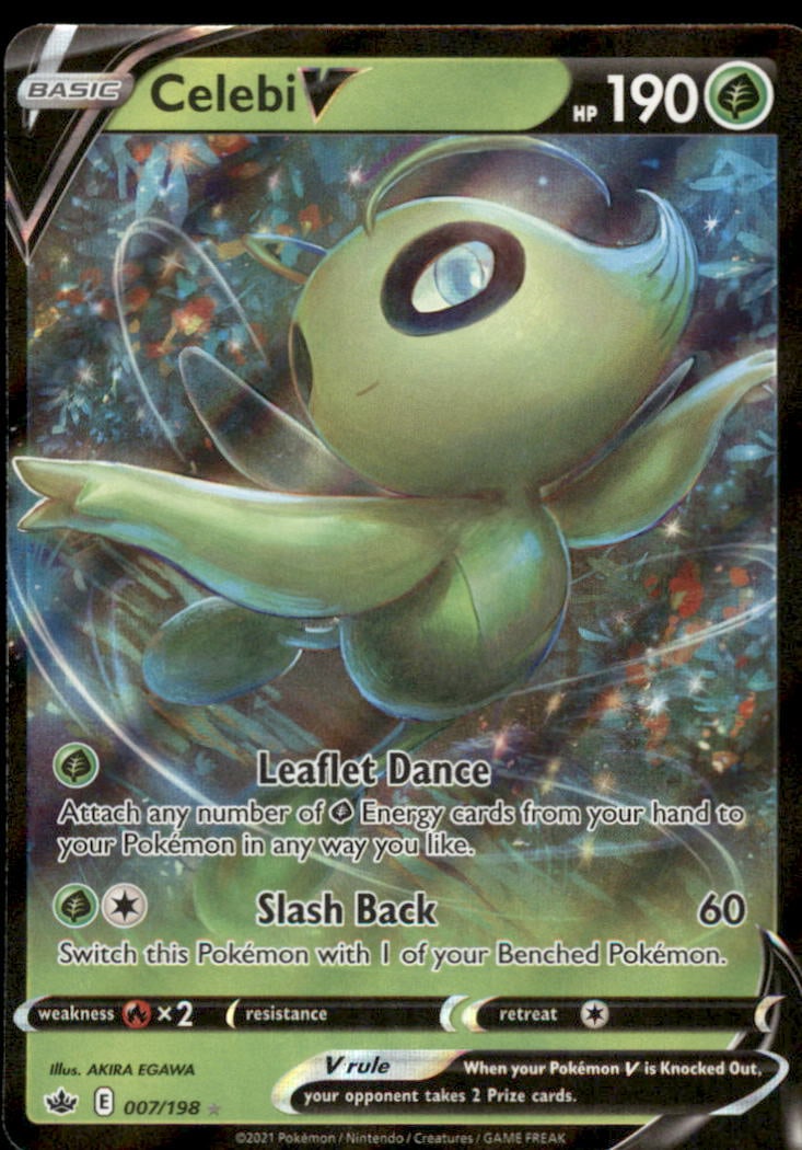Celebi V 007/198 Holo Chilling Reign Pokemon Card: We offer combined shipping on multiple items. Buyers may also arrange their own shipping. LiveShipping is a separate and independent option for shipping that is NOT a part of the auction house or thei