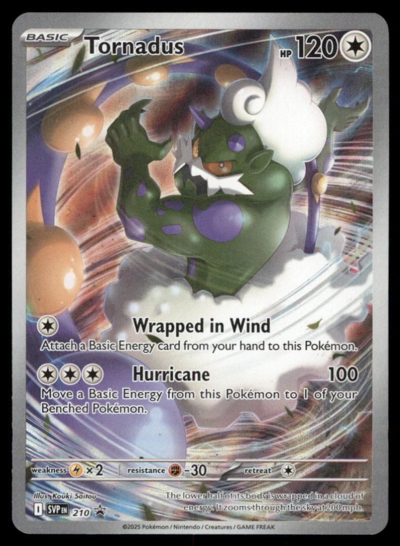 Tornadus 210 Holo Scarlet & Violet Promo Pokemon Card: We offer combined shipping on multiple items. Buyers may also arrange their own shipping. LiveShipping is a separate and independent option for shipping that is NOT a part of the auction house or thei