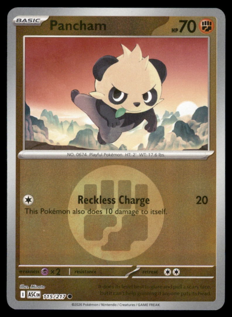 Pancham Energy Symbol Pattern 115/217 Ascended Heroes Pokemon Card Reverse Holo: We offer combined shipping on multiple items. Buyers may also arrange their own shipping. LiveShipping is a separate and independent option for shipping that is NOT a part of the auction house or thei
