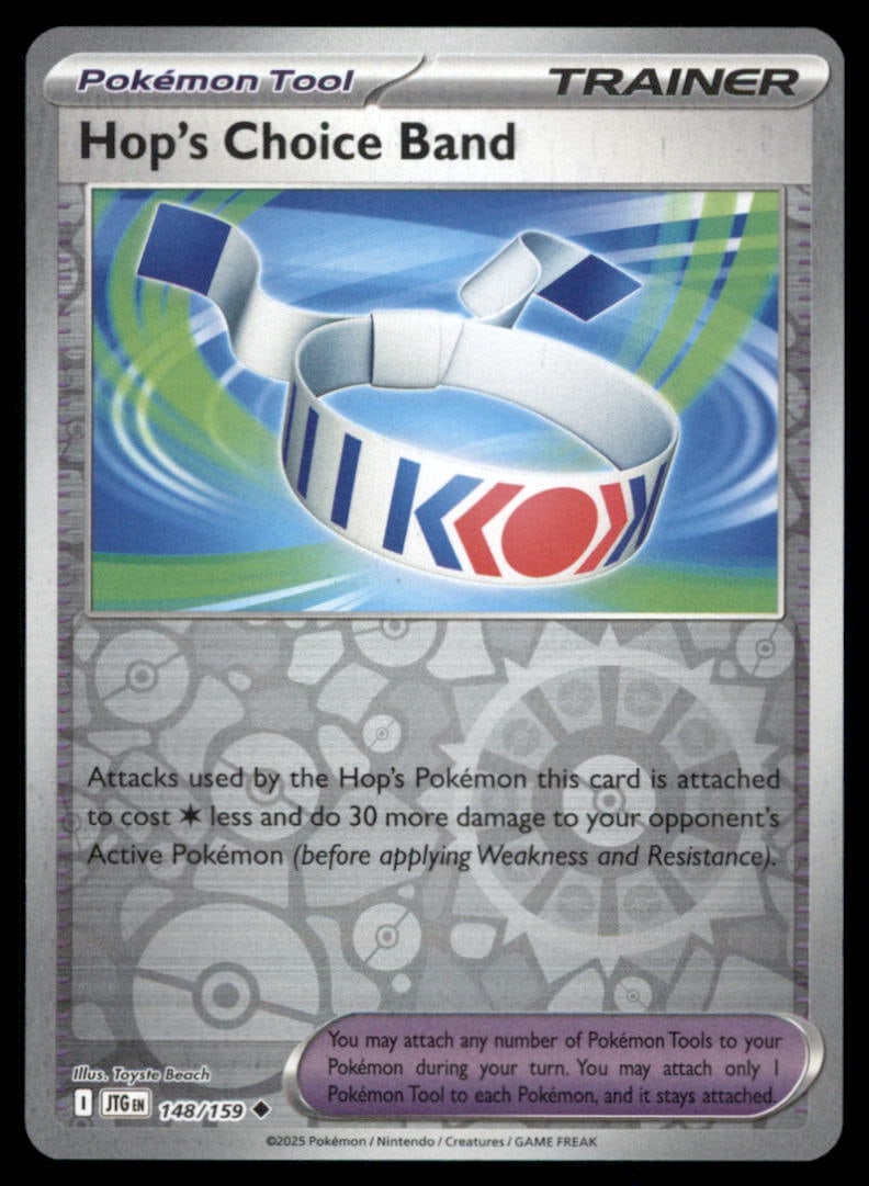 Hop's Choice Band 148/159 Journey Together Pokemon Card Reverse Holo: We offer combined shipping on multiple items. Buyers may also arrange their own shipping. LiveShipping is a separate and independent option for shipping that is NOT a part of the auction house or thei