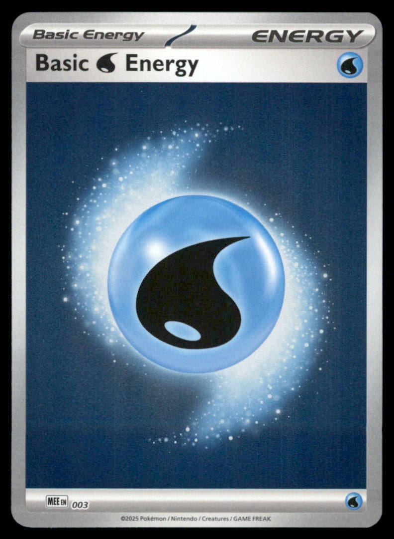 Basic Water Energy - 003 3 Mega Evolution Energies Pokemon Card Reverse Holo: We offer combined shipping on multiple items. Buyers may also arrange their own shipping. LiveShipping is a separate and independent option for shipping that is NOT a part of the auction house or thei