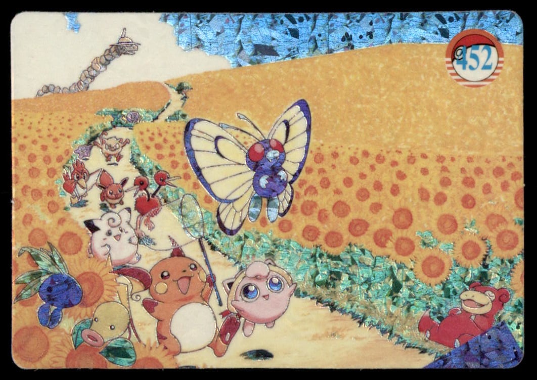 Butterfree Raichu Jigglypuff Sunflower Field Japanese Sticker Holo Prism Card Pokemon #452: We offer combined shipping on multiple items. Buyers may also arrange their own shipping. LiveShipping is a separate and independent option for shipping that is NOT a part of the auction house or thei