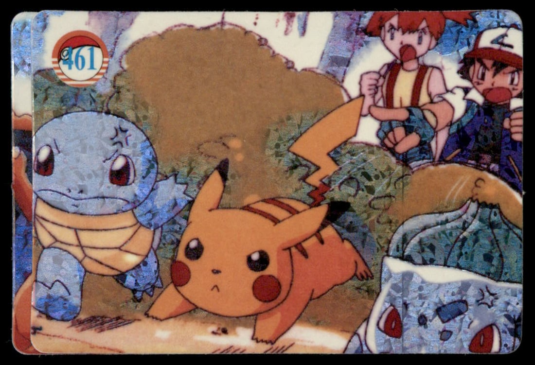 Pikachu Squirtle Bulbasaur Action Scene Japanese Sticker Holo Prism Card Pokemon #461: We offer combined shipping on multiple items. Buyers may also arrange their own shipping. LiveShipping is a separate and independent option for shipping that is NOT a part of the auction house or thei