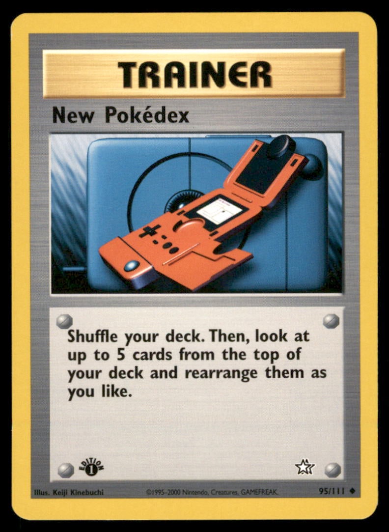New Pokedex 95/111 Neo Genesis Pokemon Card 1st Edition: We offer combined shipping on multiple items. Buyers may also arrange their own shipping. LiveShipping is a separate and independent option for shipping that is NOT a part of the auction house or thei