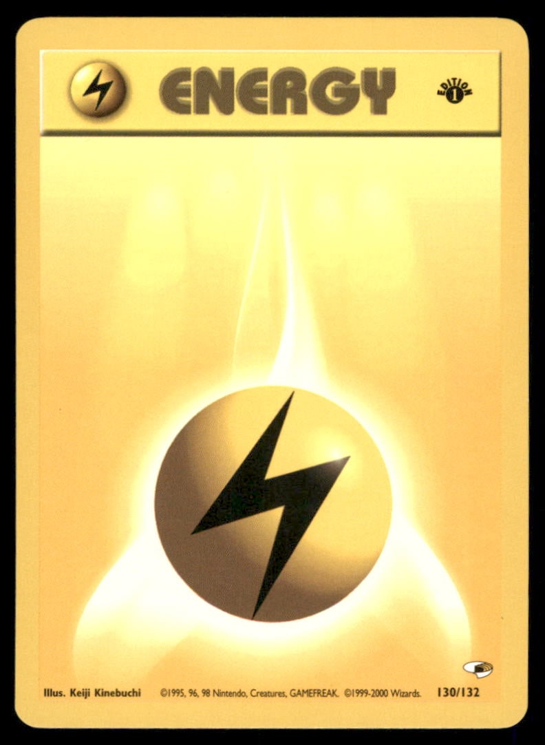 Lightning Energy 130/132 Gym Heroes Pokemon Card 1st Edition: We offer combined shipping on multiple items. Buyers may also arrange their own shipping. LiveShipping is a separate and independent option for shipping that is NOT a part of the auction house or thei