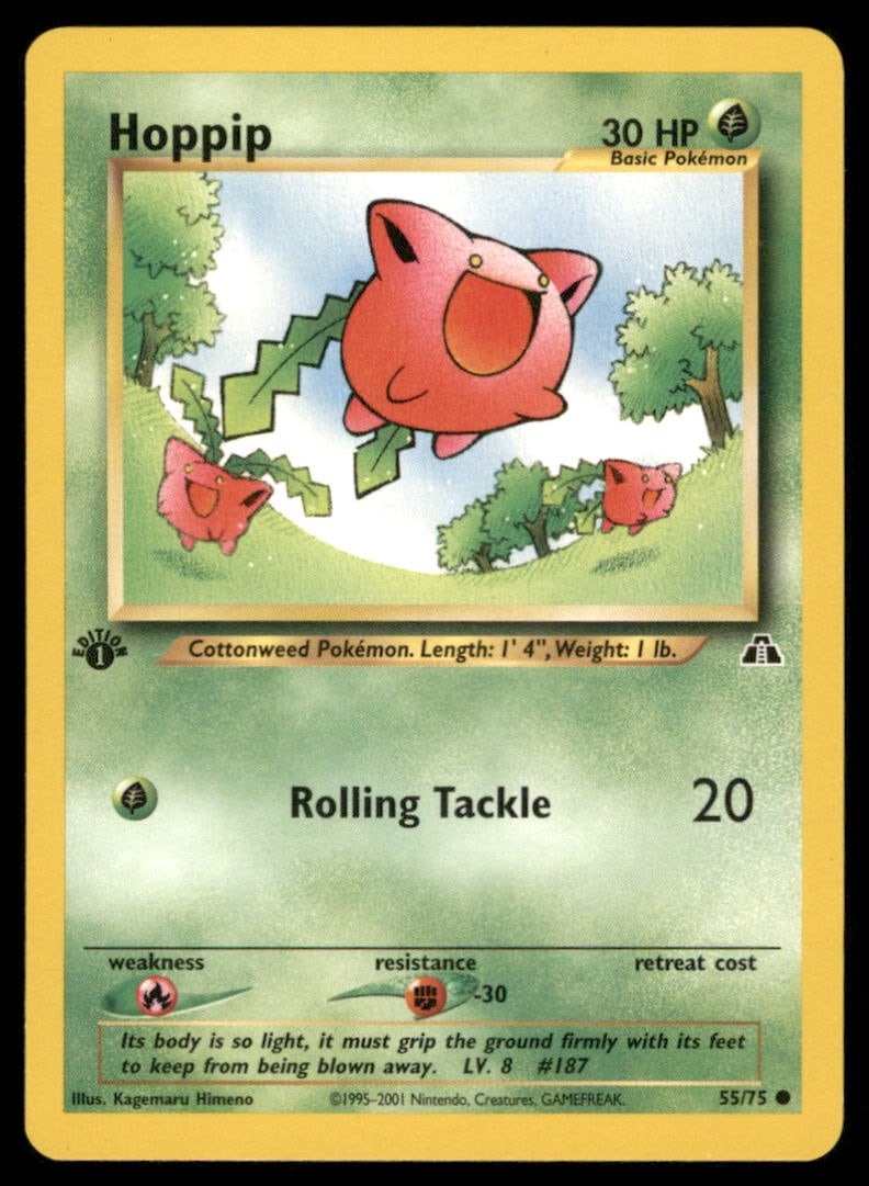 Hoppip 55/75 Neo Discovery Pokemon Card 1st Edition: We offer combined shipping on multiple items. Buyers may also arrange their own shipping. LiveShipping is a separate and independent option for shipping that is NOT a part of the auction house or thei