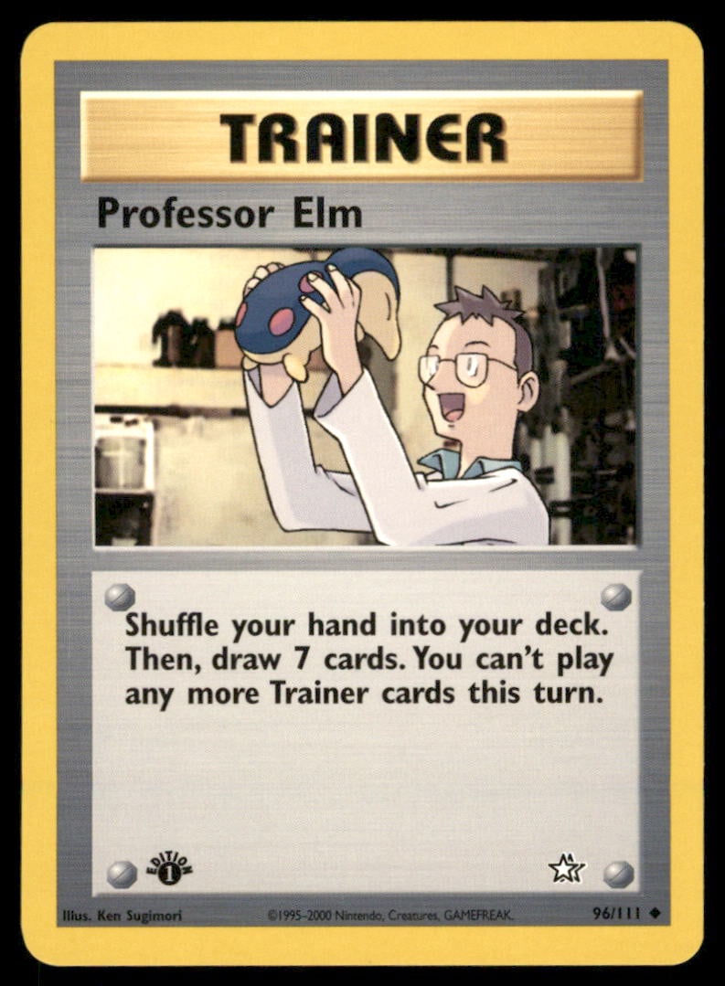 Professor Elm 96/111 Neo Genesis Pokemon Card 1st Edition: We offer combined shipping on multiple items. Buyers may also arrange their own shipping. LiveShipping is a separate and independent option for shipping that is NOT a part of the auction house or thei