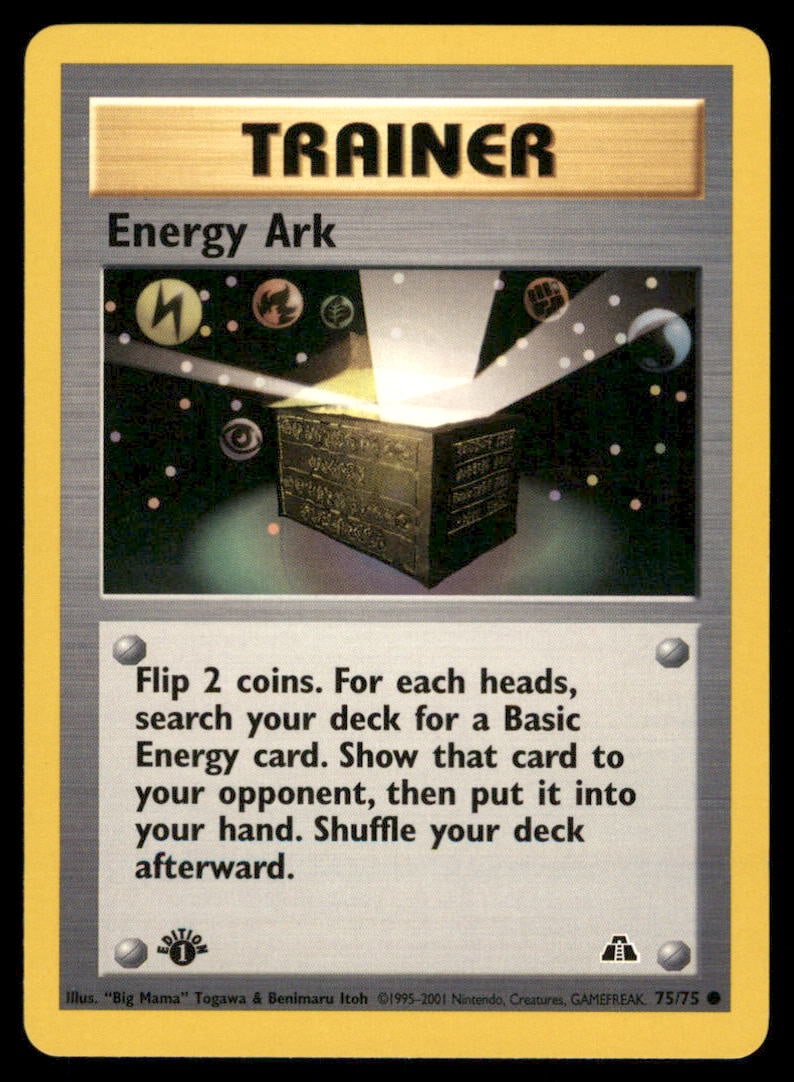 Energy Ark 75/75 Neo Discovery Pokemon Card 1st Edition (1 of 2)