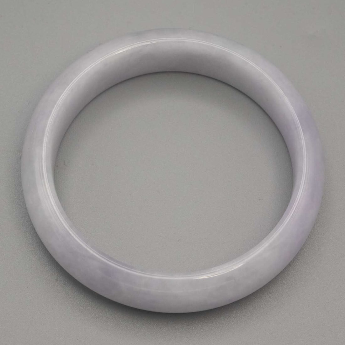 Chinese Natural Lavender Jadeite Bangle: Medium: Natural Lavender Jadeite Size: 2 inches Age/Detail: Chinese Condition: great overall, check photo for condition reference. Provenance: Collection from Estate in Williamsburg LiveShipping is NO
