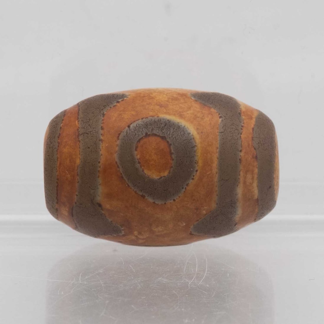 Old Chinese Tibetan Agate Dzi Bead: Medium: Agate Size: 1.2x0.8 inches Age/Detail: Old Chinese Tibetan Condition: great overall, check photo for condition reference. Provenance: Collection from Estate in Williamsburg LiveShipping is NOT
