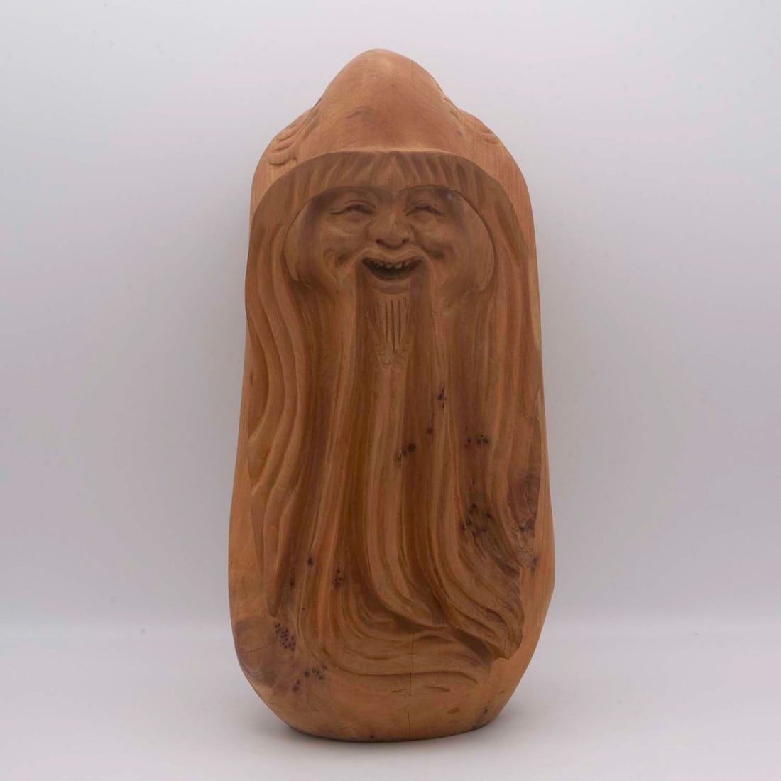 Vintage Chinese Carve Wood Burl Shoulao Sculpture (1 of 8)