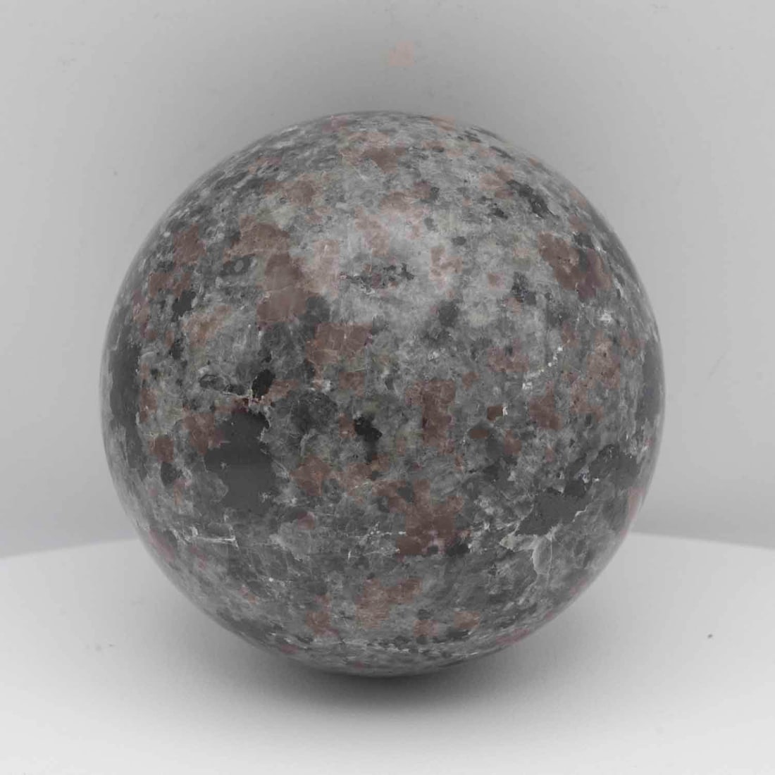 Natural Polished Gray Feldspar Sphere: Medium: Natural Polished Gray Feldspar Size: 2.5x2.5x2.5 inches Age/Detail: Condition: great overall, check photo for condition reference. Provenance: Collection from Estate in Williamsburg LiveShippi