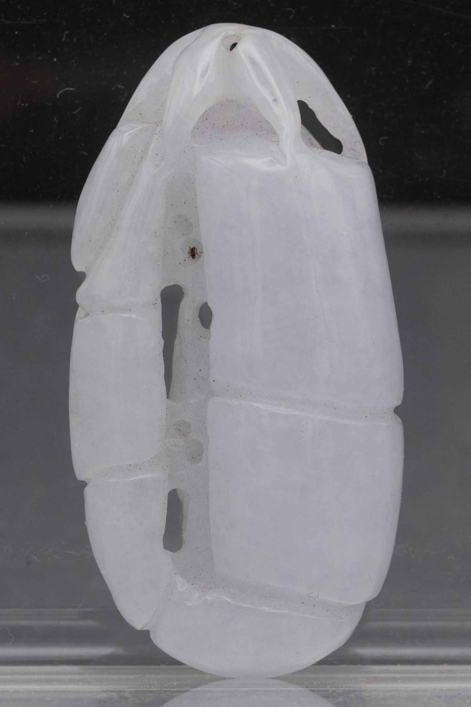 Chinese Hand Carved Type A Natural White Jade Bamboo Pendant: Medium: Type A Natural White Jade Size: 1.6x0.8x0.5 inches Age/Detail: Chinese Hand Carved Condition: great overall, check photo for condition reference. Provenance: Collection from Estate in Tribecca