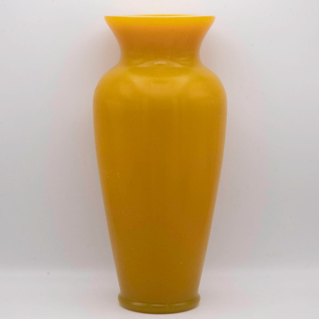 Large Antique Chinese Yellow Peking Glass Baluster Vase (1 of 5)