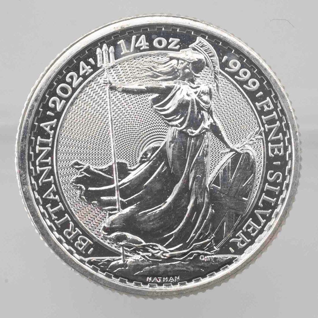 2024 Royal Mint Britannia 1/4oz Silver Coin (1 of 2)