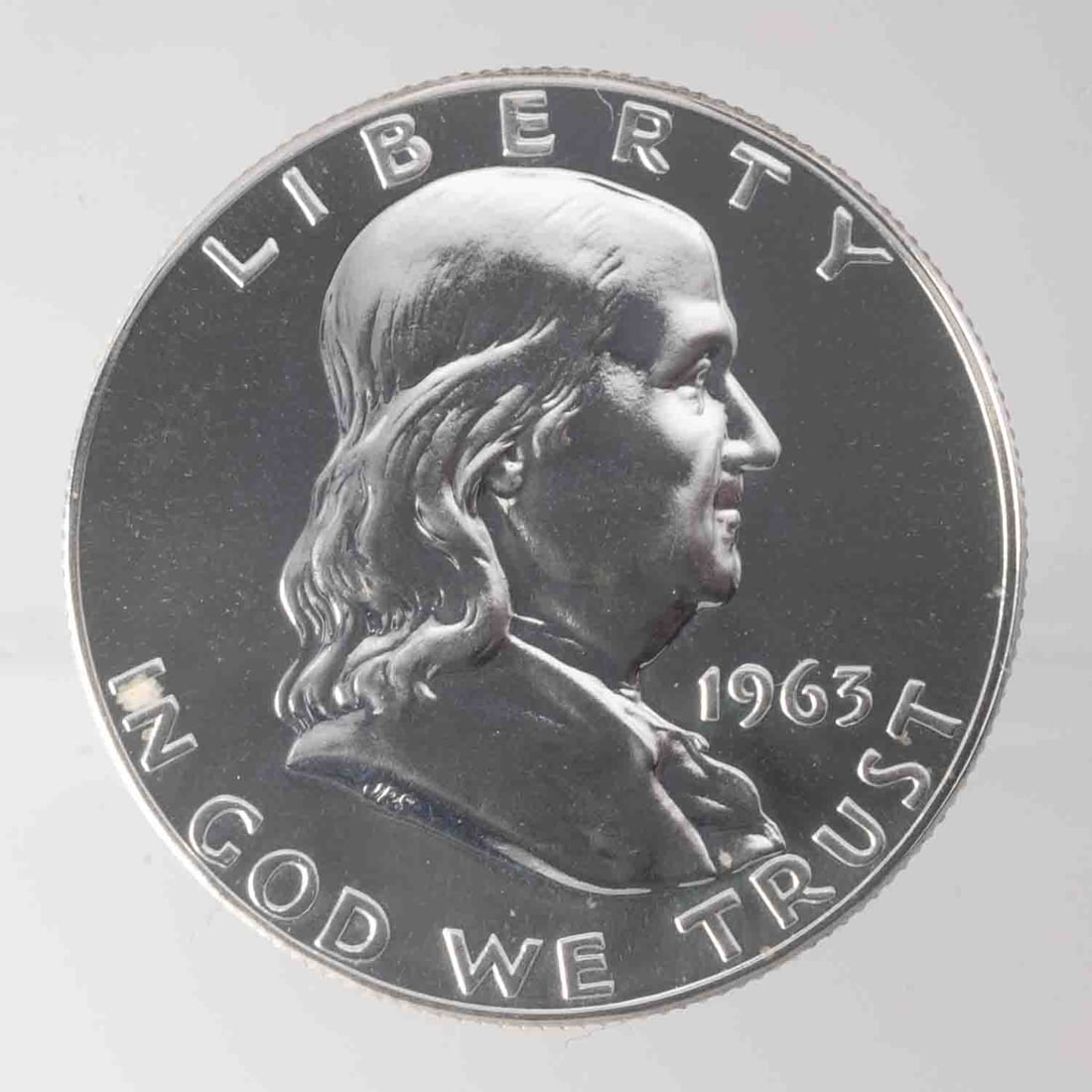 1963 American Franklin Half Dollar Silver Coin (1 of 2)