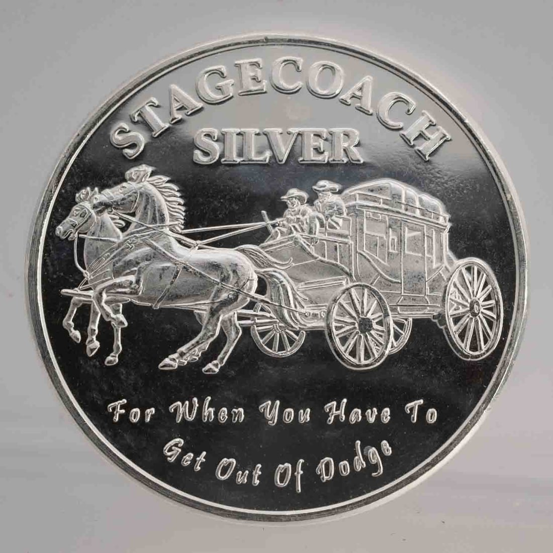 Vintage Stagecoach Silver Divisible 1oz Silver Round (1 of 2)