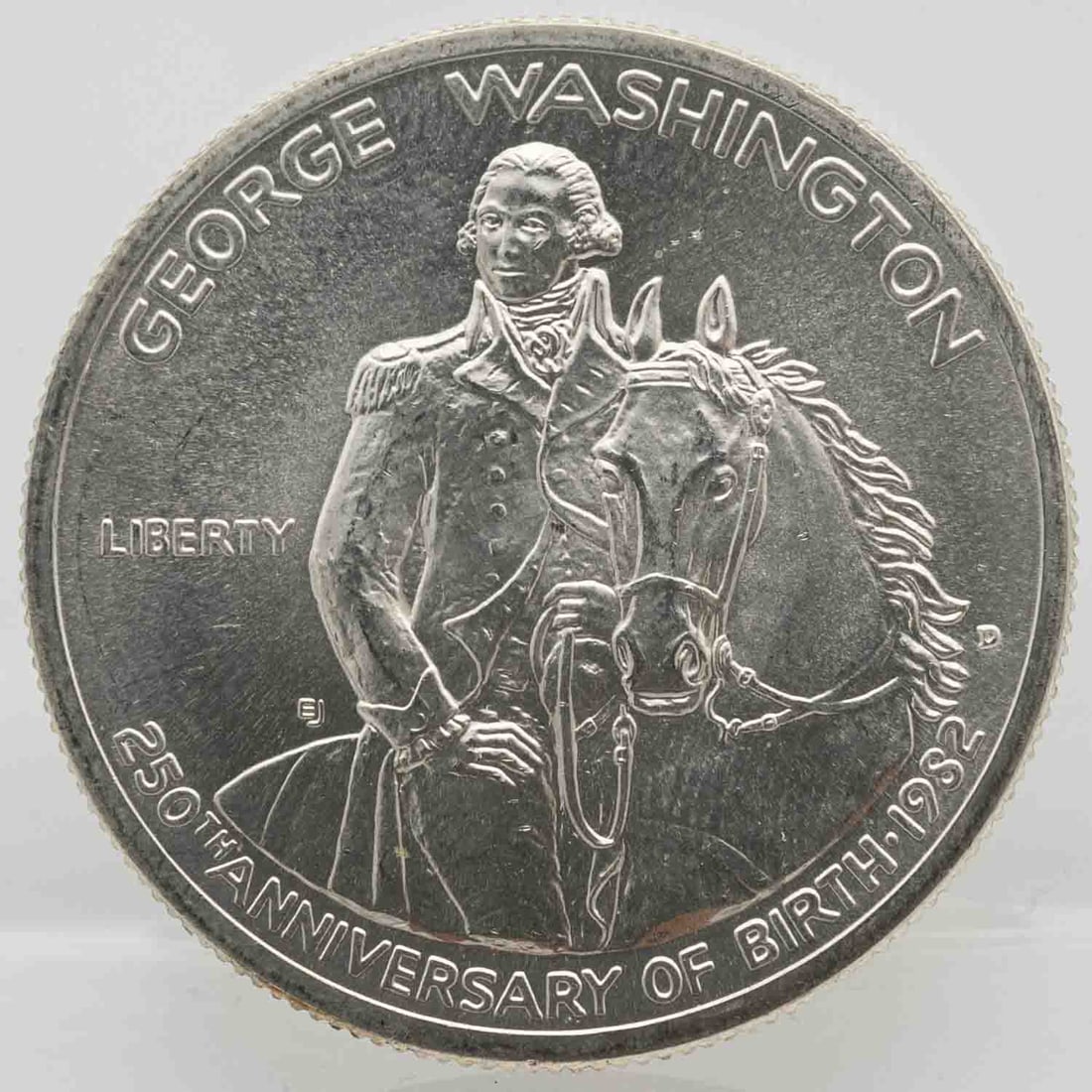 1982 250th Anniversary Commemorative Washington Silver Half Dollar: Subject: 250th Anniversary Commemorative Washington Silver Half Dollar Medium: 900 Silver Year: 1982 Condition: MS Note: Any condition statement is given as an opinion and should not be treated as a s