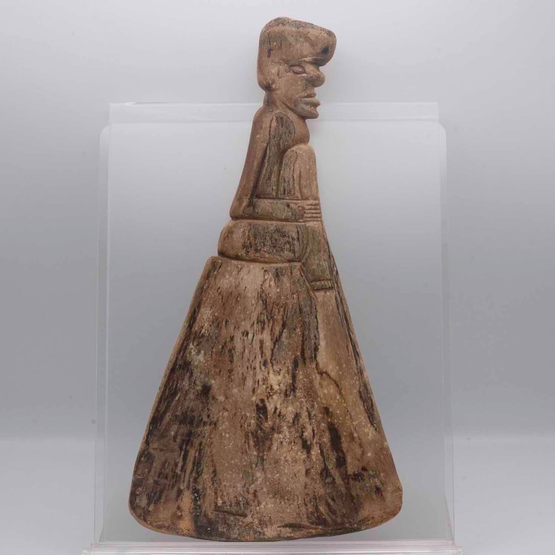 Antique Chinese Carved Ox Bone Figural Oracle Figure (1 of 7)