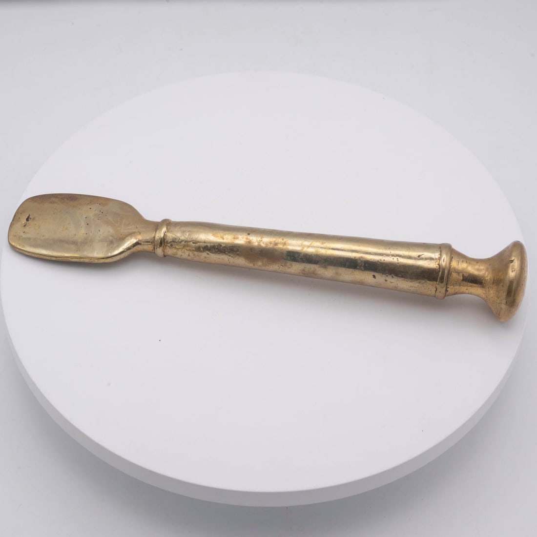 Antique Brass Apothecary Pestle With Spatula End (1 of 4)