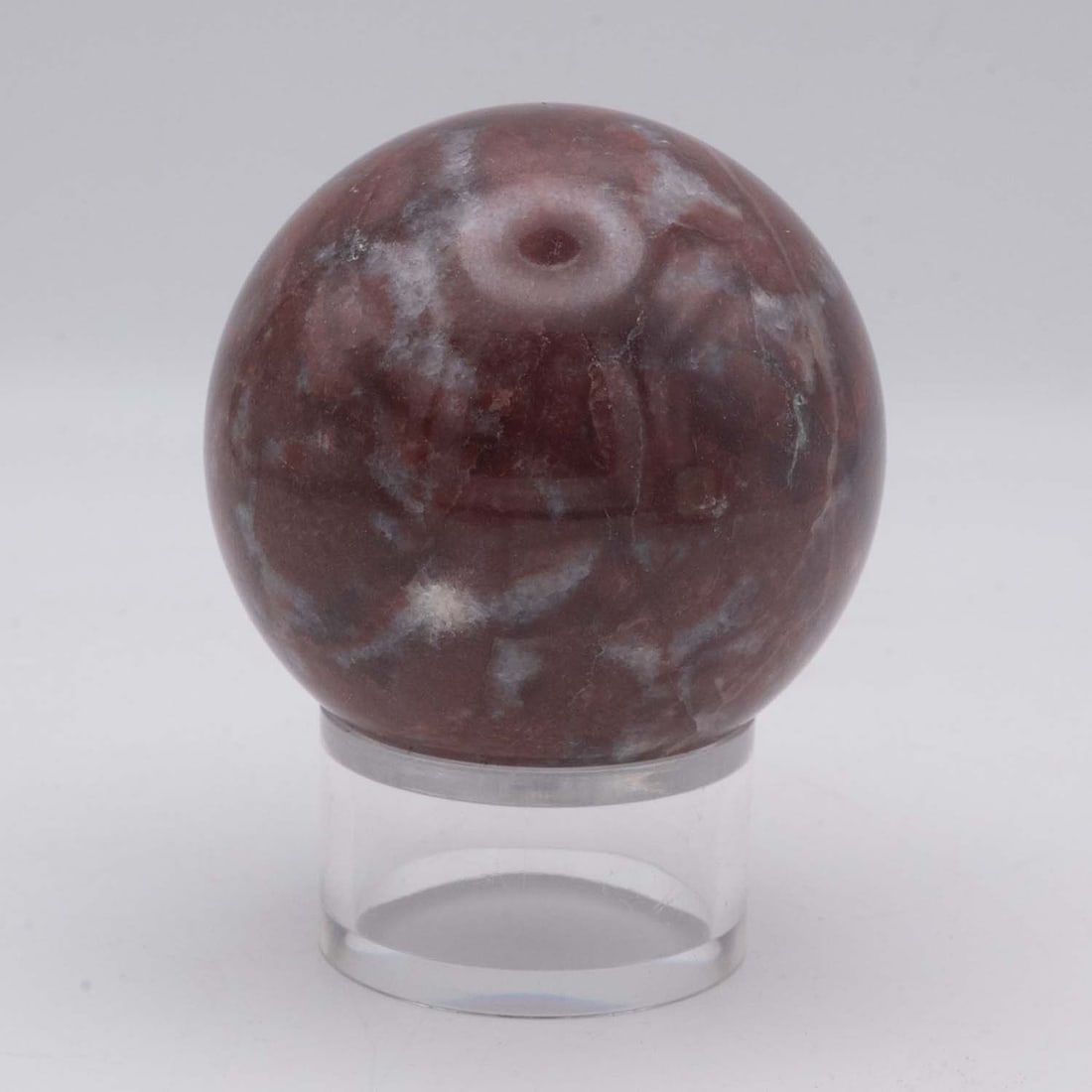 Red Jasper Sphere Sphere on Stand: Medium: Red Jasper Sphere Size: 2.5x2.5x3 inches Age/Detail: Condition: great overall, check photo for condition reference. Provenance: Collection from Estate in Williamsburg LiveShipping is NOT a par