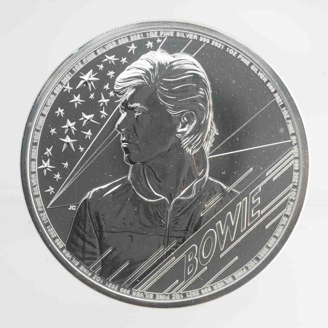 2021 Royal Mint Music Legend David Bowie 1oz Silver Coin (1 of 2)