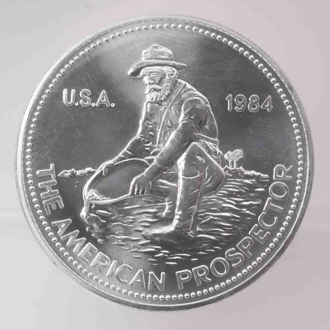 1984 Engelhard Prospector 1oz Silver Round (1 of 2)