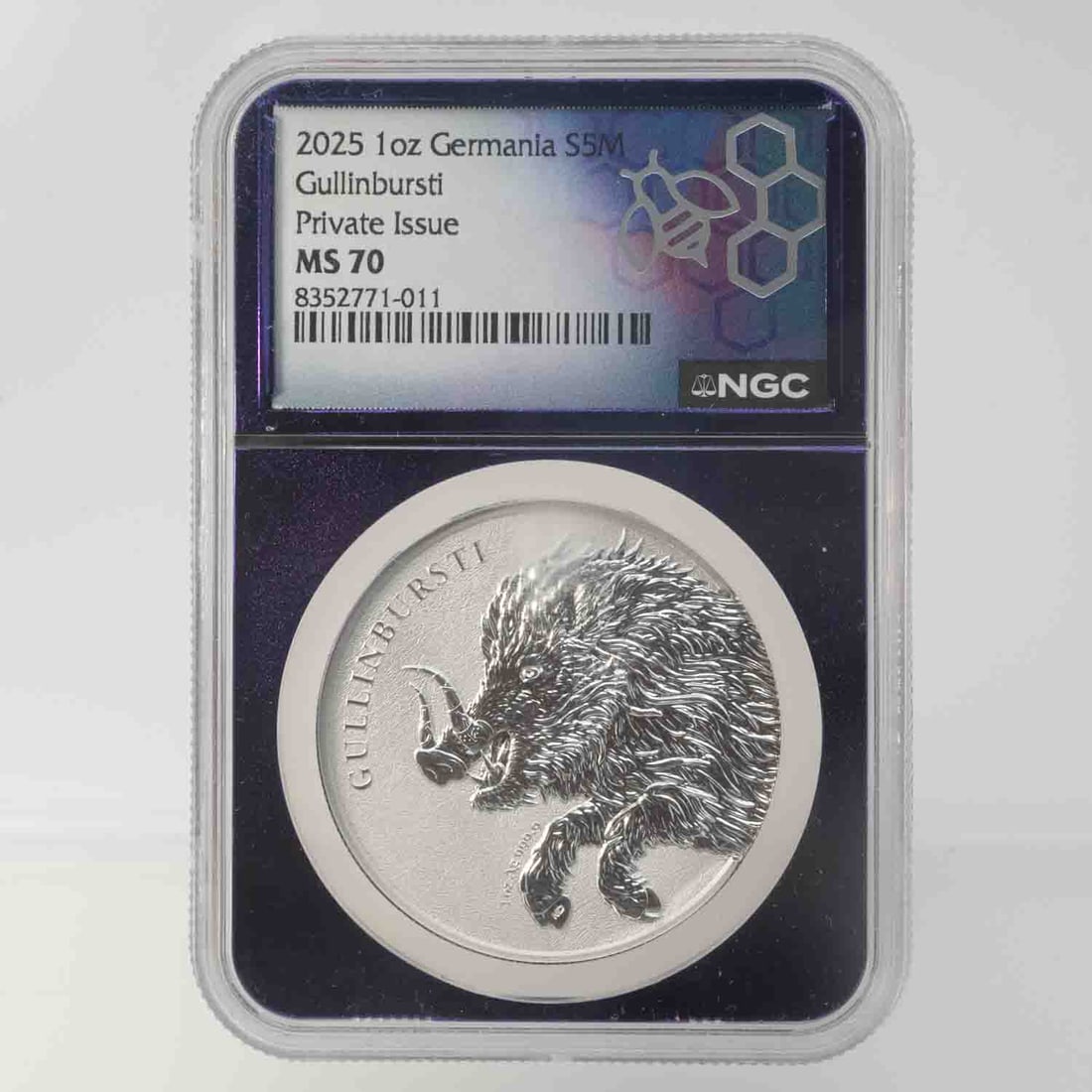 2025 Germania Mint Gullinbursti Private Issue 1oz Silver Coin NGC MS70
